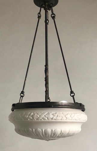 Flowery Detail Inverted Dome Ceiling Light